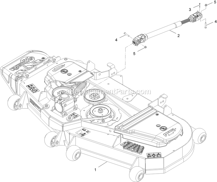 Complete Deck Assembly Diagram and Parts List for LZS80TDYM604W0 (406294345-408644345)(2020) Exmark Lawn Mower