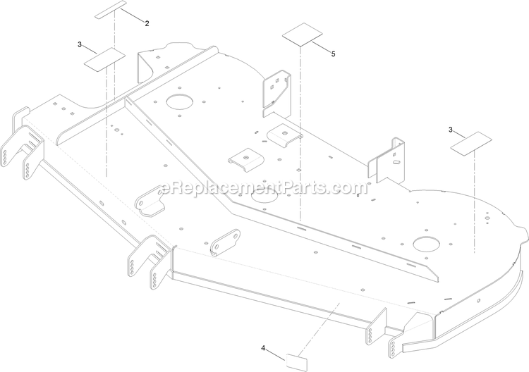 60 Inch Deck Decal Assemby Diagram and Parts List for QTS708GEM60200 (400000000-402082299)(2017) Exmark Lawn Mower