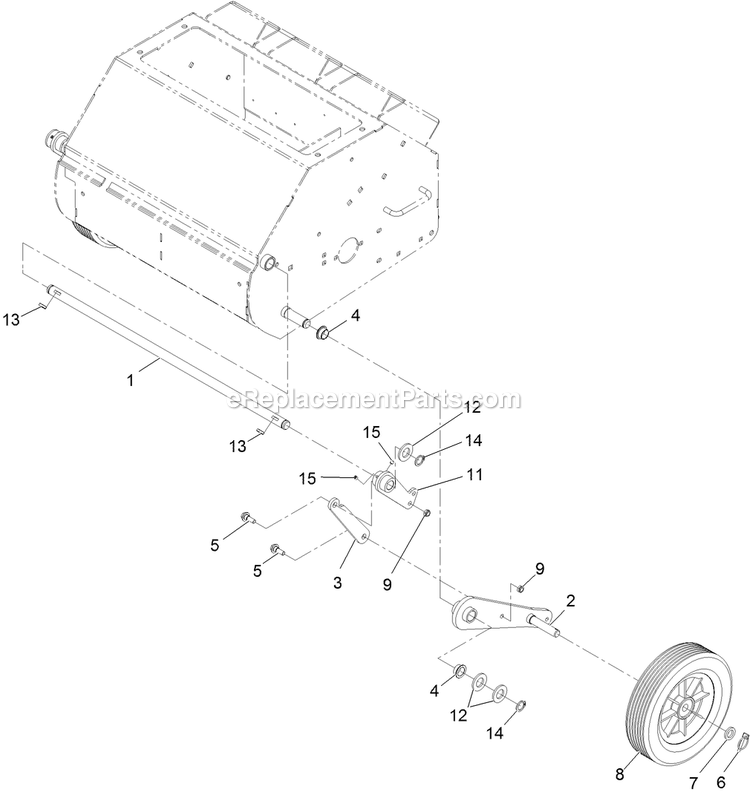 Height Linkage Assembly Diagram and Parts List for ARS180KA21 (312000000-312999999)(2012) Exmark Aerator