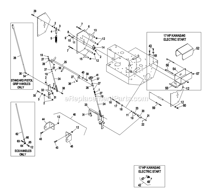 Engine Deck Group (2) Diagram and Parts List for TT5217KAE (260000-319999)(2001) Exmark Lawn Mower