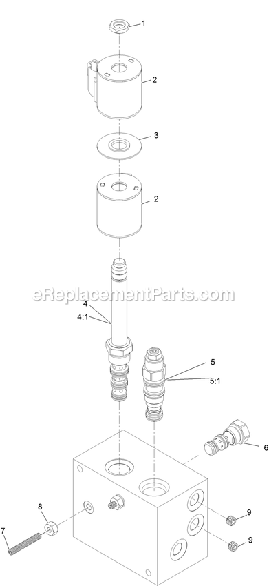 Manifold Assembly Diagram and Parts List for LZS88CDYM96RW0 (402082300-404314158)(2018) Exmark Lawn Mower