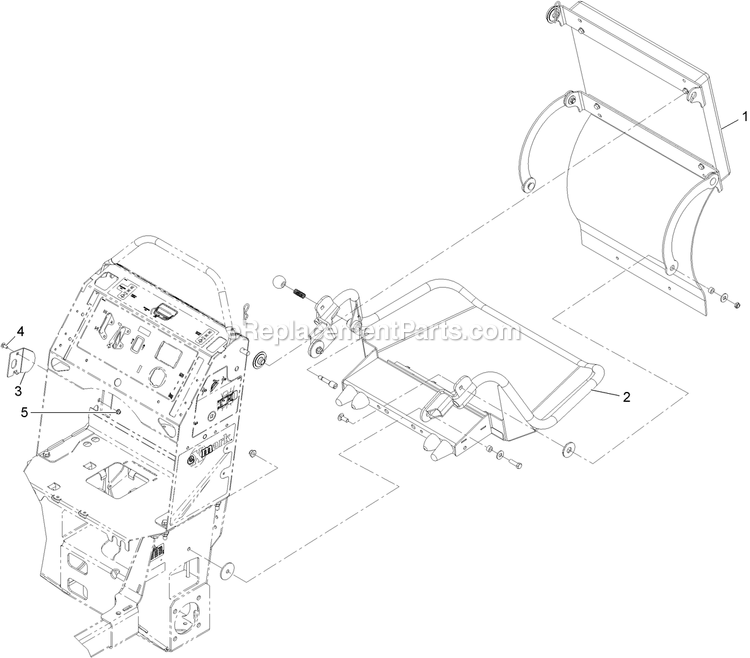 Platform Assembly (1) Diagram and Parts List for VT18KA363 (920000-999999)(2011) Exmark Lawn Mower