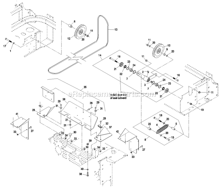 Engine Deck Group (2) Diagram and Parts List for LAS25KC604N (720000-789999)(2008) Exmark Lawn Mower