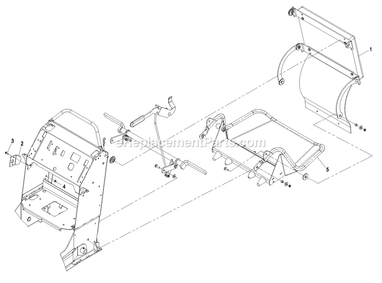 Platform Group Diagram and Parts List for VT24KAS484 (850000-919999)(2010) Exmark Lawn Mower