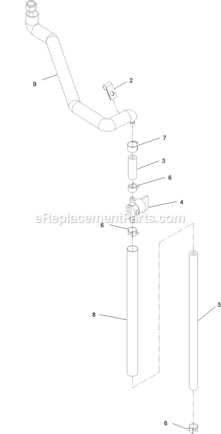 Fuel Line Assembly Diagram and Parts List for STS650AKC48400 (404314159-406294344)(2019) Exmark Lawn Mower