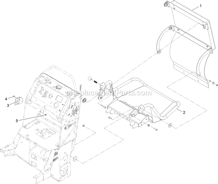 Platform Assembly (1) Diagram and Parts List for VTS541CKA36300 (315000000-315999999)(2015) Exmark Lawn Mower