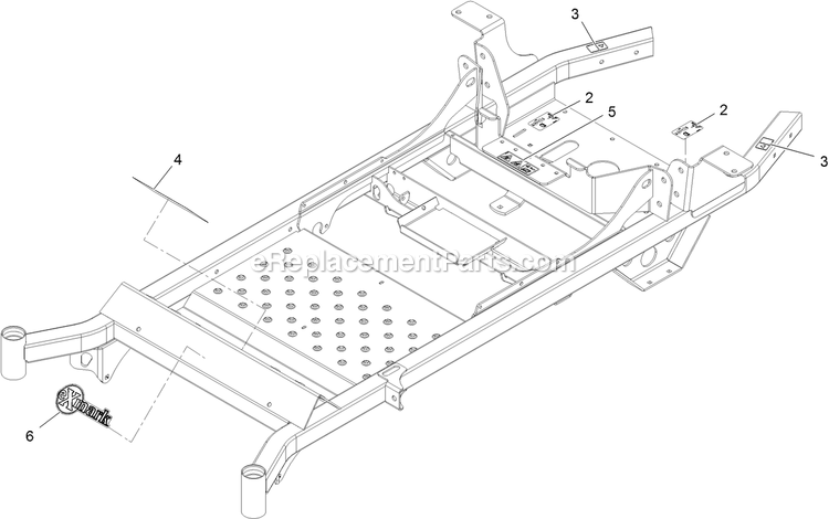 Main Frame With Decals Assembly Diagram and Parts List for PNS740GKC60RA3 (316000000-399999999)(2016) Exmark Lawn Mower