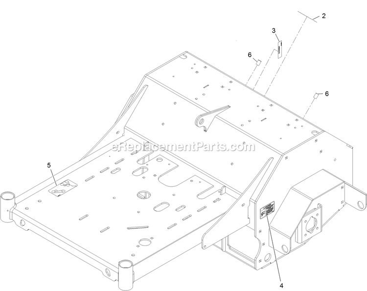 Main Frame With Decals Assembly Diagram and Parts List for SAR481KA30 (314000000-314999999)(2014) Exmark Aerator