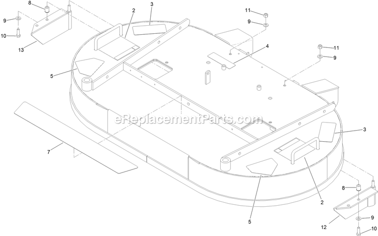 Deck Decal Assembly Diagram and Parts List for NVS640CKC42000 (315000000-315999999)(2015) Exmark Lawn Mower