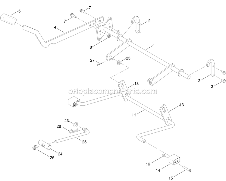 Deck Lift Assembly Diagram and Parts List for QTE708GEM42200 (400000000-402082299)(2017) Exmark Lawn Mower