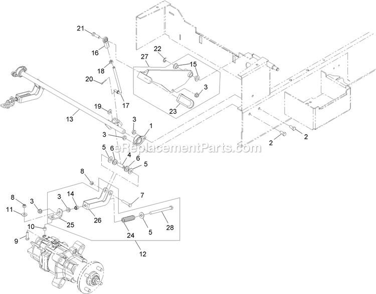 Park Brake Group Diagram and Parts List for FR20KC (600000-669999)(2006) Exmark Lawn Mower