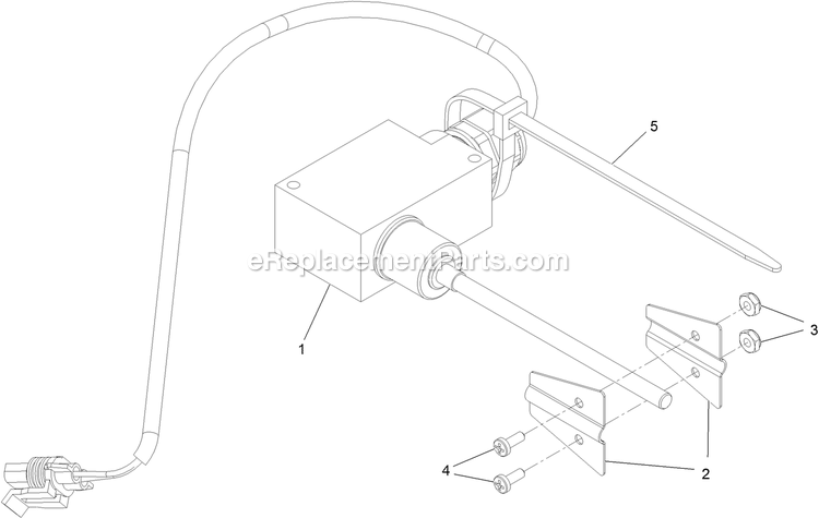 Fill Sensor Assembly Diagram and Parts List for NVS640CKC42000 (315000000-315999999)(2015) Exmark Lawn Mower