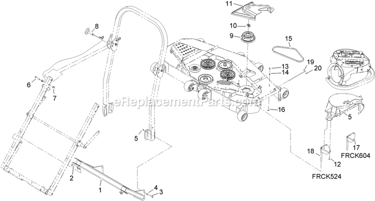 Frck Kit Diagram and Parts List for FRCK604 (600000-669999)(2006) Exmark Lawn Tractor Accessories