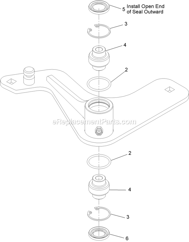 Idler Arm Assembly Diagram and Parts List for VTS541CKA36300 (315000000-315999999)(2015) Exmark Lawn Mower