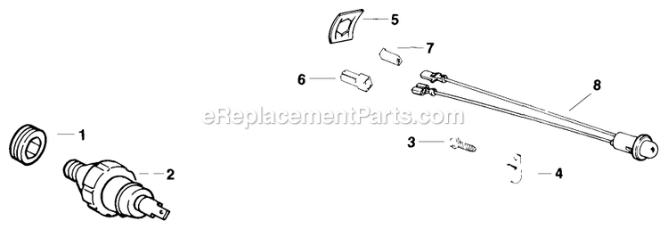Oil Pressure Cutout Diagram and Parts List for TR-17K 70000 Exmark Lawn Mower