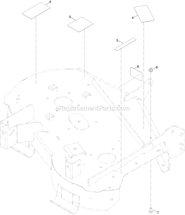 34 Inch Deck Decal Assembly Diagram and Parts List for QZE702GEM34200 (404314159-406294344)(2019) Exmark Lawn Mower