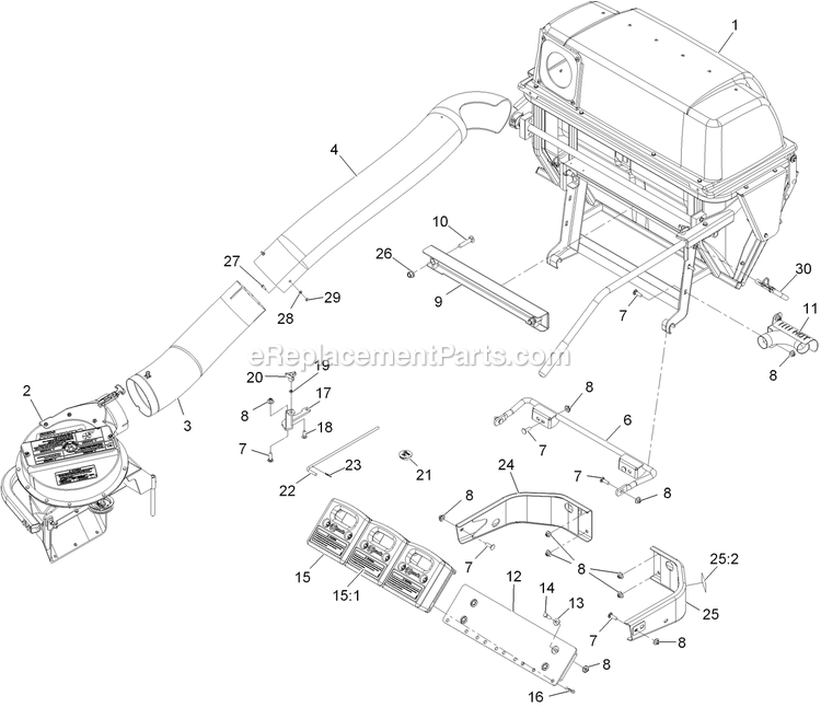 Assembly Diagram and Parts List for LZUVQD7 (313000000-313999999)(2013) Exmark Lawn Tractor Accessories
