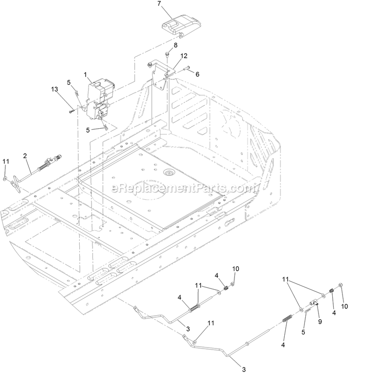 Brake Assembly Diagram and Parts List for QTS708GEM50200 (316000000-399999999)(2016) Exmark Lawn Mower