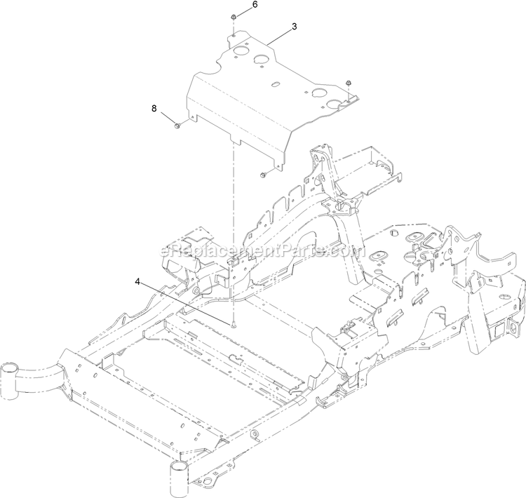 Seat Mount Assembly Diagram and Parts List for LZE730GKA524B2 (316000000-399999999)(2016) Exmark Lawn Mower
