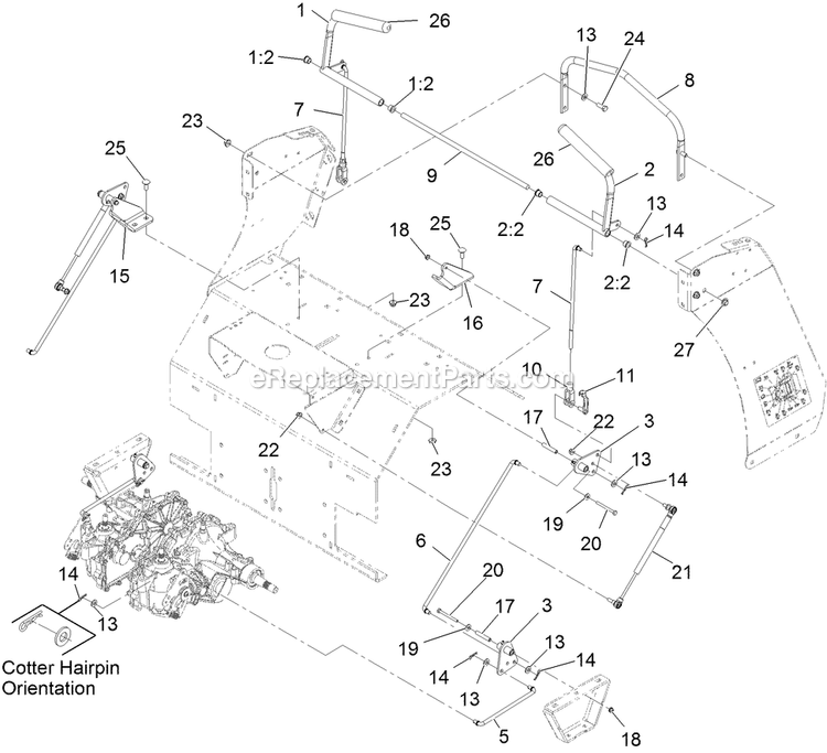 Motion Control Assembly Diagram and Parts List for SAR481KA30 (314000000-314999999)(2014) Exmark Aerator