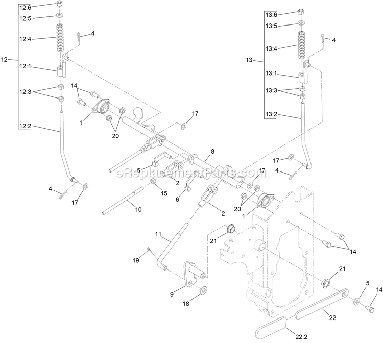 Parking Brake Assembly Diagram and Parts List for NVS640CKC42000 (315000000-315999999)(2015) Exmark Lawn Mower