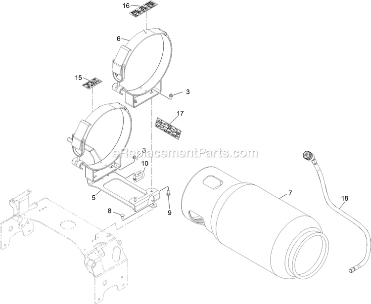 Lpg Fuel Assembly Diagram and Parts List for TTX680PKC60400 (315000000-315999999)(2015) Exmark Lawn Mower