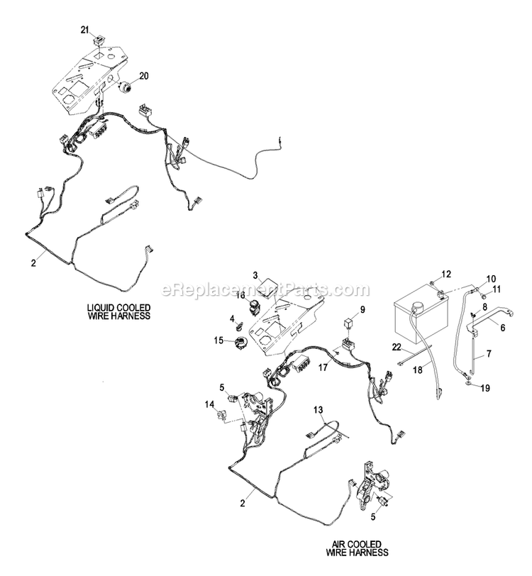 Electrical Group Diagram and Parts List for LZAS20BV484 (790000-849999)(2009) Exmark Lawn Mower