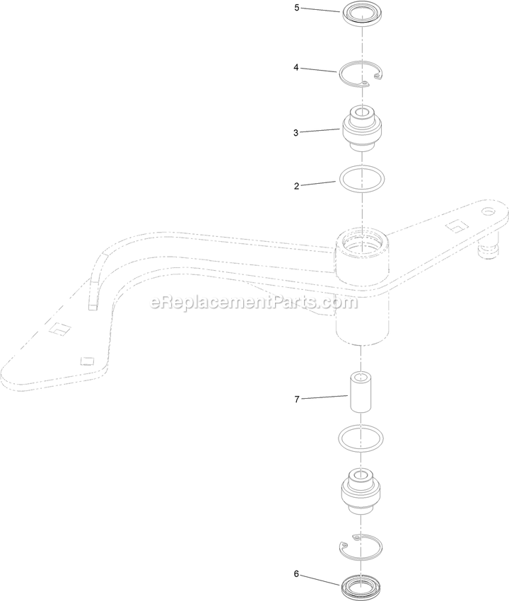 Idler Arm Assembly Diagram and Parts List for ARX481CKA30000 (316000000-399999999)(2016) Exmark Aerator