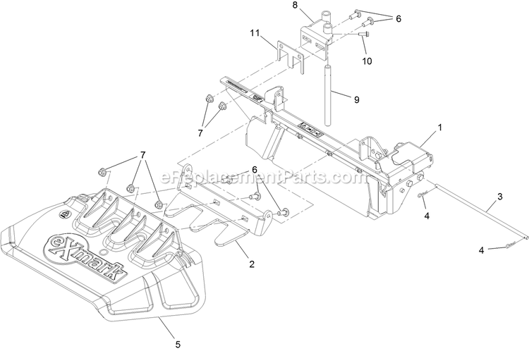 Assembly (2) Diagram and Parts List for 116-8431 2019 Exmark Lawn Tractor Accessories