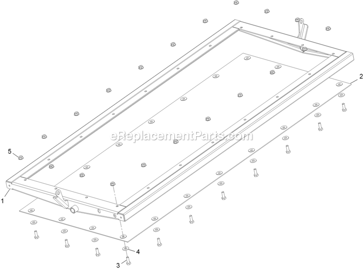 Door Assembly Diagram and Parts List for LZUVQD7 (313000000-313999999)(2013) Exmark Lawn Tractor Accessories