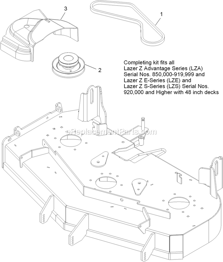 Completing Kit (5) Diagram and Parts List for LZUV2B (920000-999999)(2011) Exmark Lawn Tractor Accessories