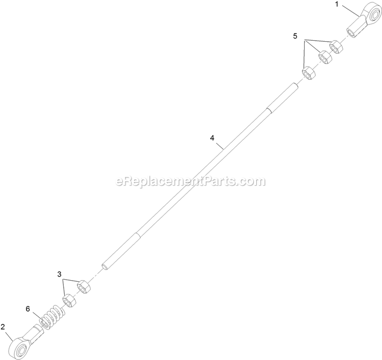 Rh Hydro Connecting Link Assembly Diagram and Parts List for LZDS902K605 (313000000-313999999)(2013) Exmark Lawn Mower