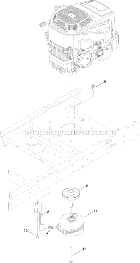 Clutch Assembly Diagram and Parts List for QTS452CEM34200 (315000000-315999999)(2015) Exmark Lawn Mower