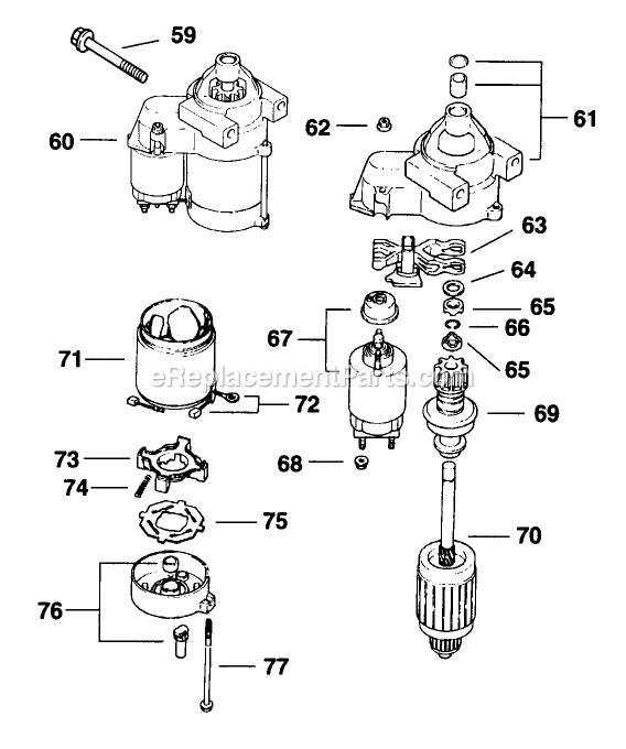 Starting System (8) Diagram and Parts List for TT3614KC (160000-169999)(1998) Exmark Lawn Mower