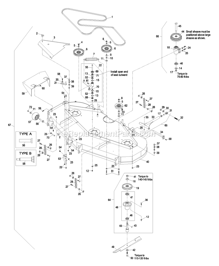 Deck Group (2) Diagram and Parts List for LZ27LKA604 (510000-539999)(2005) Exmark Lawn Mower