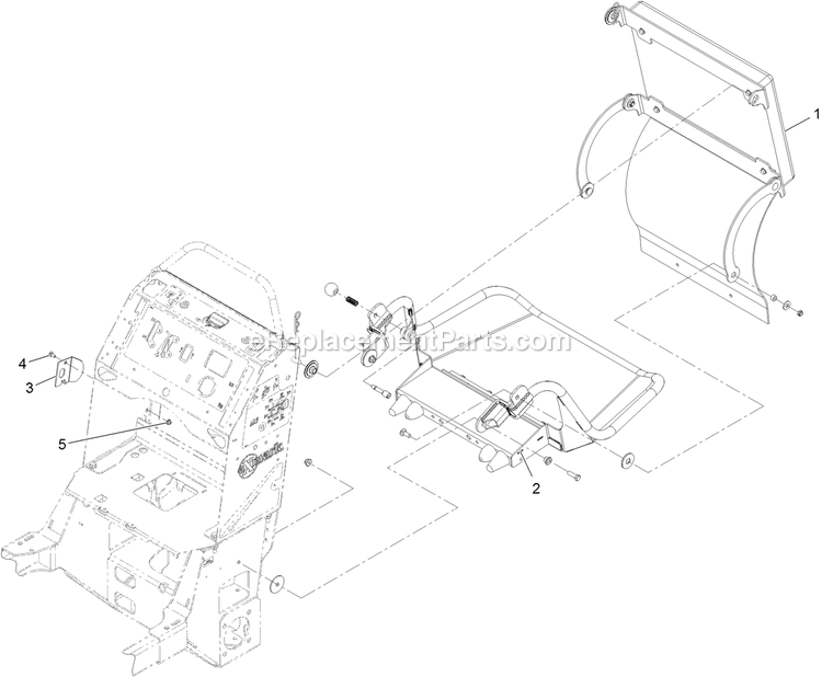 Platform Assembly (1) Diagram and Parts List for VTS541CKA36300 (400000000-402082299)(2017) Exmark Lawn Mower