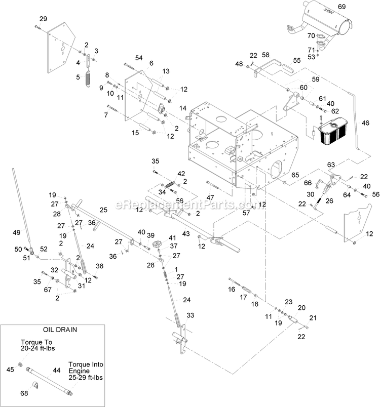 Engine Deck Assembly (2) Diagram and Parts List for TTS20PKAE523 (920000-999999)(2011) Exmark Lawn Mower