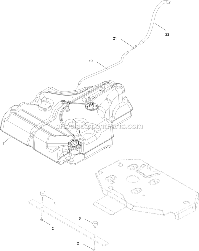 Fuel Assembly Diagram and Parts List for LZE801GKA604C1 (400000000-402082299)(2017) Exmark Lawn Mower