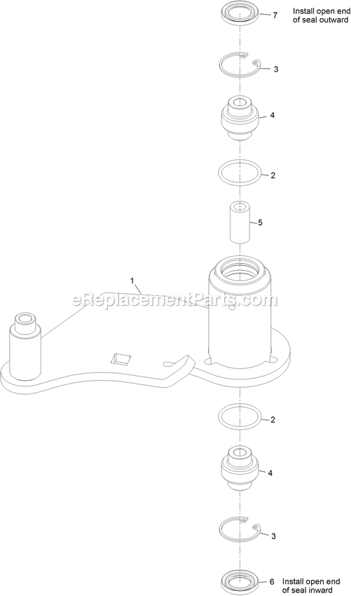 Idler Assembly Diagram and Parts List for LZE801GKA60RA1 (316000000-399999999)(2016) Exmark Lawn Mower