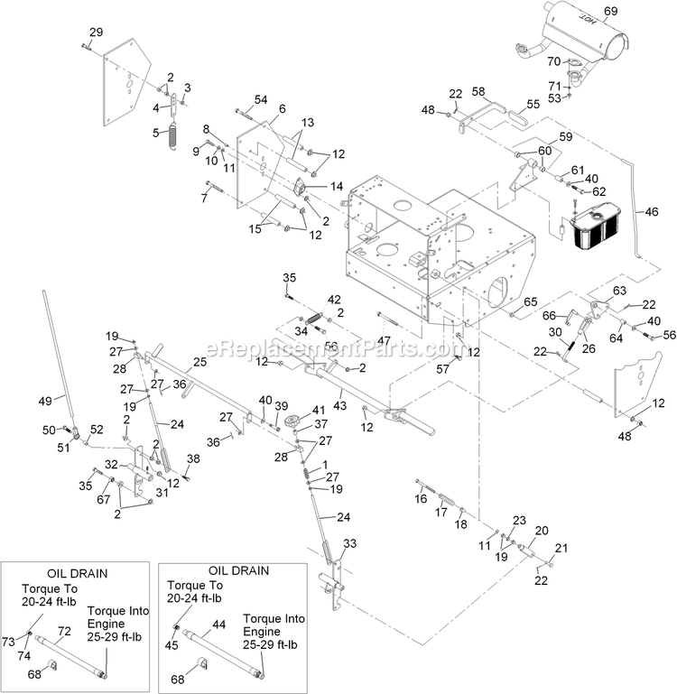 Engine Deck Assembly (2) Diagram and Parts List for TTS18KA523 (920000-999999)(2011) Exmark Lawn Mower