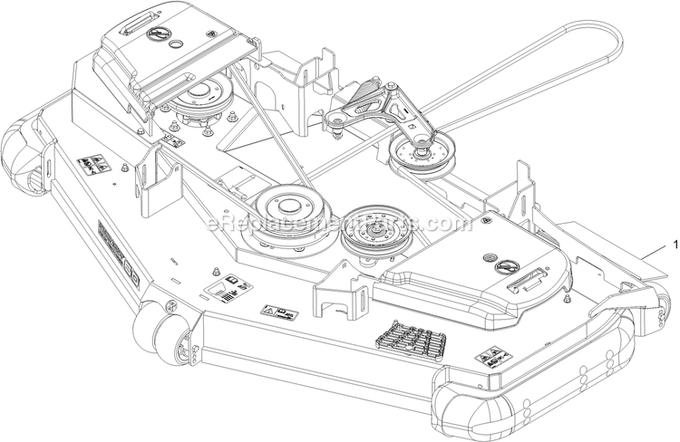 Complete Deck Assembly Diagram and Parts List for RAS730GKA60RA3 (411294212-999999999)(2022) Exmark Lawn Mower