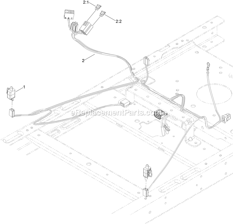 Fuse And Wire Harness Assembly Diagram and Parts List for QTS708GEM50200 (316000000-399999999)(2016) Exmark Lawn Mower
