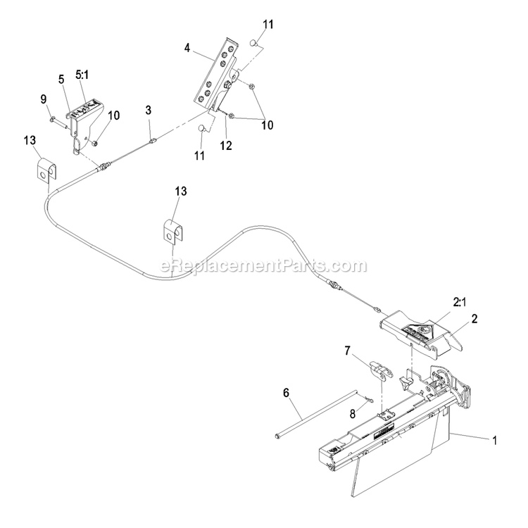 Assembly Diagram and Parts List for OCD02 2009 Exmark Lawn Tractor Accessories