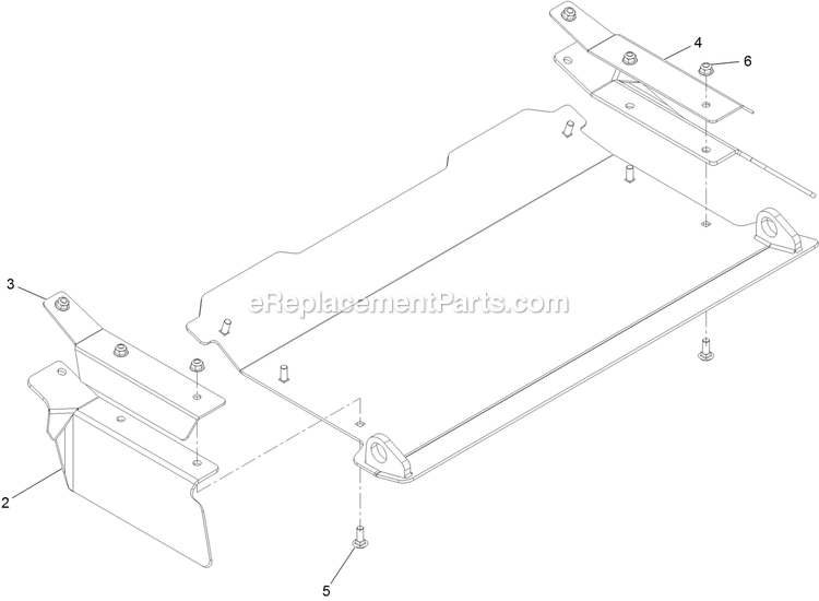 Discharge Tunnel Assembly Diagram and Parts List for RAS740GKC60R00 (400000000-402082299)(2017) Exmark Lawn Mower