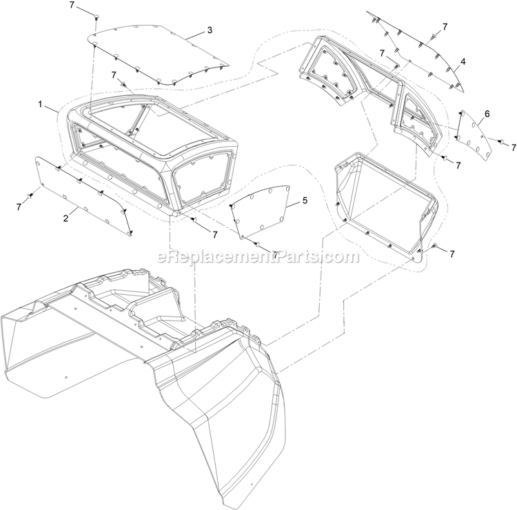 Hood Intake Assembly Diagram and Parts List for LZS88CDYM96RW0 (408644346-411294211)(2021) Exmark Lawn Mower