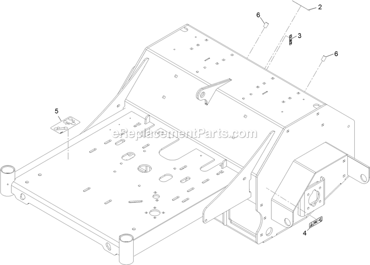 Main Frame With Decals Assembly Diagram and Parts List for SAR481KA30 (312000000-312999999)(2012) Exmark Aerator