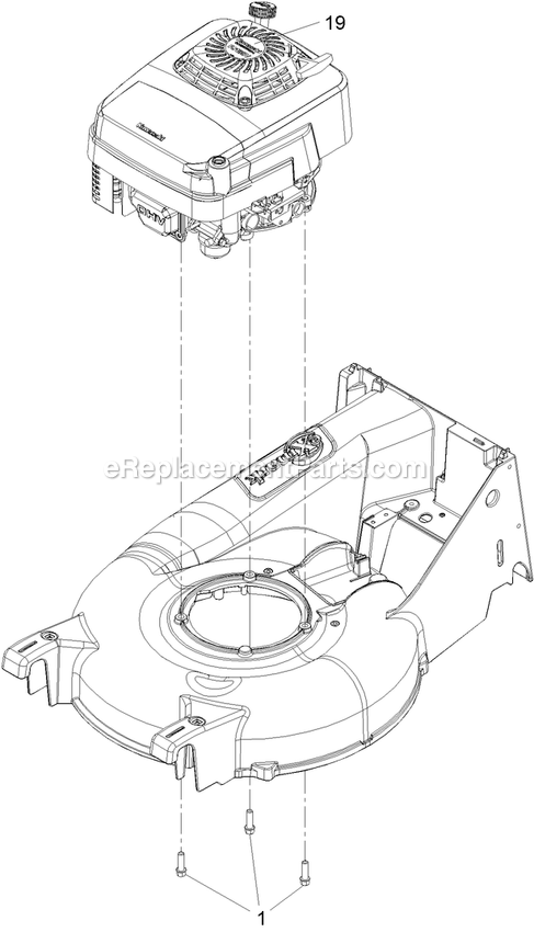 Engine Assembly Diagram and Parts List for ECSKA21 (313000000-313999999)(2013) Exmark Lawn Mower