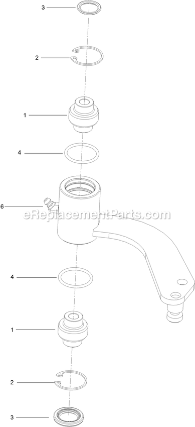 Idler Assembly Diagram and Parts List for NVS640CKC42000 (315000000-315999999)(2015) Exmark Lawn Mower