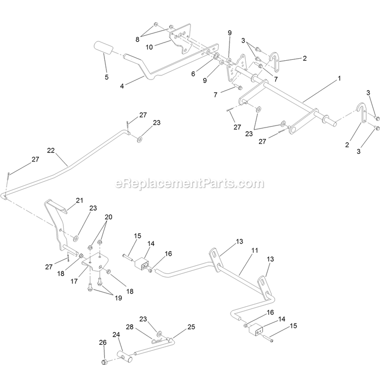 Deck Lift Assembly Diagram and Parts List for QTS708GEM42200 (400000000-402082299)(2017) Exmark Lawn Mower
