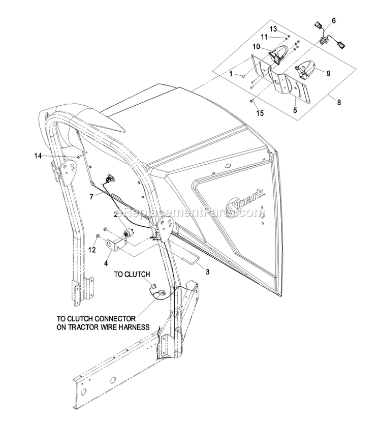 Fill Sensor Diagram and Parts List for FRCK604 (720000-789999)(2008) Exmark Lawn Tractor Accessories